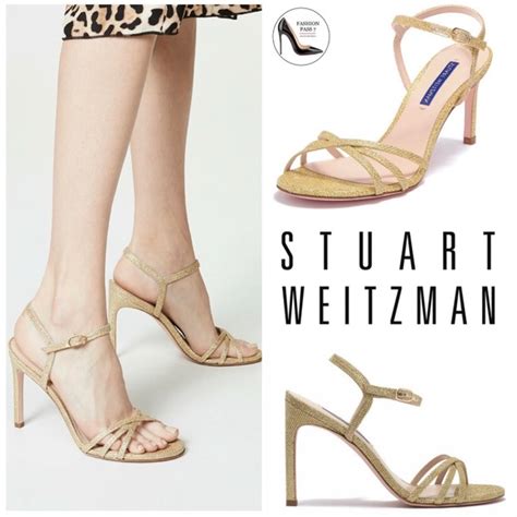 Shop Stuart Weitzman Starla Metallic Sandals 